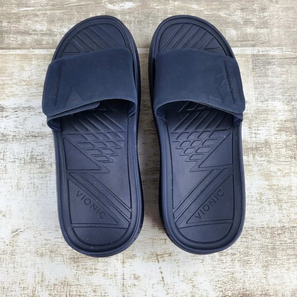 Vionic Rejuvenate Recovery Unisex Slides Sandals Mens 11.5 / Womens 13 Dark Navy